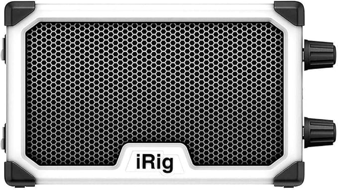 IK Multimedia iRig Nano Amp Battery-Powered Pocket Guitar Amplifier, with iRig Circuit & Normal/Bright Switch, 3W Class B Amplifier & 3" Neodymium Speaker, Runs on 3 AA Batteries (White)