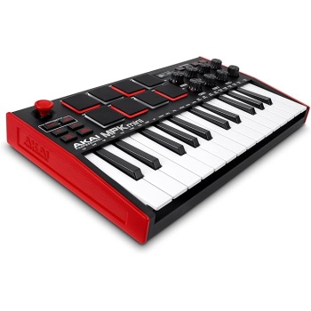 Akai Professional MPK Mini MK3-25 Key USB MIDI Keyboard Controller with 8 Backlit Drum Pads, 8 Knobs, Music Production Software and Native Instruments Sound Package (NKS Integration)
