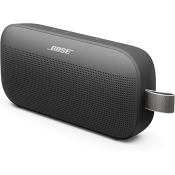 Bose SoundLink Flex Bluetooth Speaker (2nd Gen) - Portable Outdoor Speaker with Hi-Fi Audio, Waterproof and Dustproof, USB-C, Up to 12 Hours Battery Life, Black