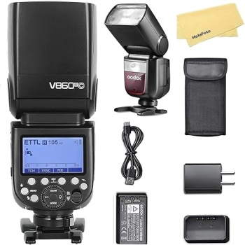 GODOX V860III-C Camera Flash for Canon Camera Flash Speedlite Speedlight Light,2.4G HSS 1/8000s,480 Full-Power Flashes,7.2V/2600mAh Li-ion Battery,0.01-1.5s Recycle Time,10 Levels LED Modeling Lamp