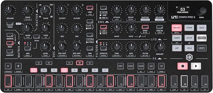 IK Multimedia UNO Synth Pro X, Dual-Filter Paraphonic Analog Desktop Synthesizer, Audio Interface with Modulation Matrix, 12 Studio-Quality Effects, Software Editor, USB/MIDI/CV/GATE/Audio I/O (Black)