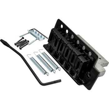 Musiclily 52.5mm Guitar Stratocaster Tremolo Bridge Set for Fender Strat Squier Electric Guitar Replacement, Black