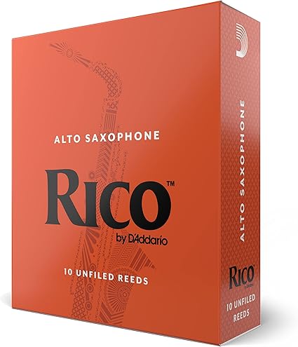 D'Addario Rico Organic Alto Saxophone Reeds, Strength 2.5, Pack of 10