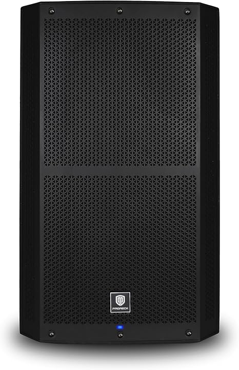 PRORECK 15-inch 1400W P.M.P.O Stereo Powered Speaker/Stage Monitor, 3 DSP Channel Inputs PA Speaker with Bluetooth/DSP Processor, for DJ, Live Sound,Conference,Stage Performance