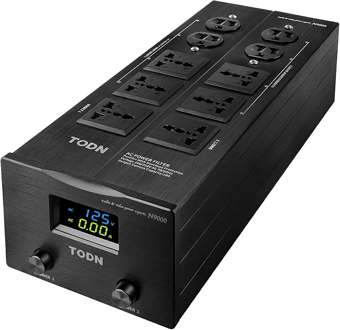 TODN Power Conditioner for Electronic Equipment - Clean up Power/Noise Reduction/Surge Protection/Improved Performance, CE-EMC/LVD Certified - N9000