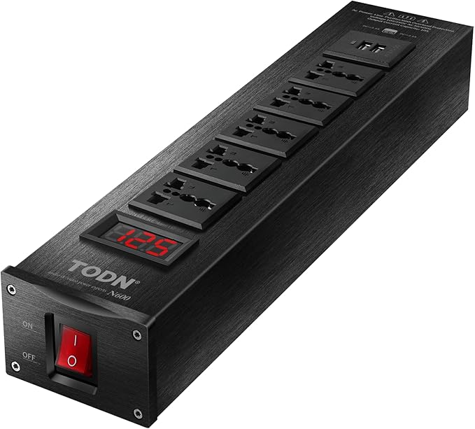 TODN Audio Power Conditioner for Studio - Clean up Power/Noise Reduction/Surge Protection/Improved Performance, CE-EMC/LVD Certified - N600