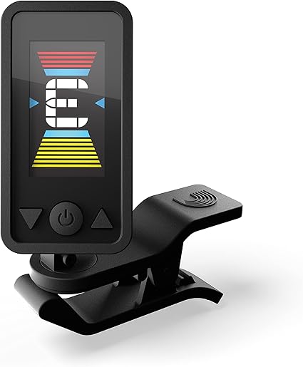 D'Addario Eclipse Rechargeable Headstock Clip On Guitar Tuner, PW-CT-27, Black