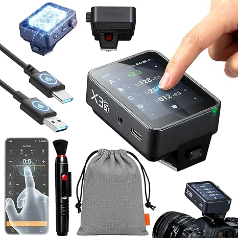 GODOX X3 PRO S X3PRO TTL Wireless Flash Trigger for Sony with Bluetooth Integration & APP Control Touch Screen 2.4GHz Wireless X System Pro Shooting Modes Shutter Control Fast Charging