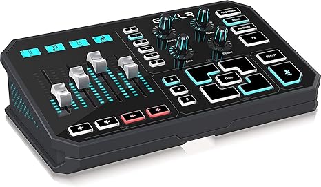 TC Helicon GoXLR Revolutionary Online Broadcaster Platform with 4-Channel Mixer, Motorized Faders, Sound Board and Vocal Effects, Officially Supported on Windows