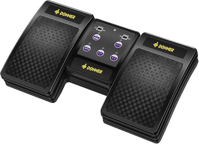 Donner Wireless Bluetooth Page Turner Pedal for iPad Tablets Phone Foot Pedal Rechargeable,Black