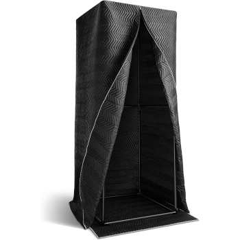 Moukey Portable Vocal Booth, One-piece Design Recording Booth with 720 Degree Sound Dampening, Home Studio Soundproof Booth for Voiceover, Podcast, Singing