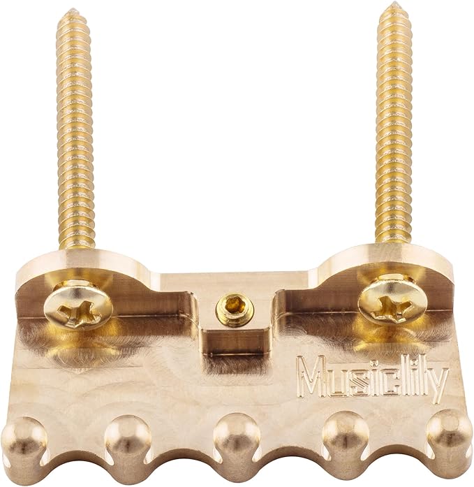 Musiclily Ultra Heavy Duty Full Brass Electric Guitar Tremolo Claw for Strat/Floyd Rose Tremolo Bridge System, Original Color