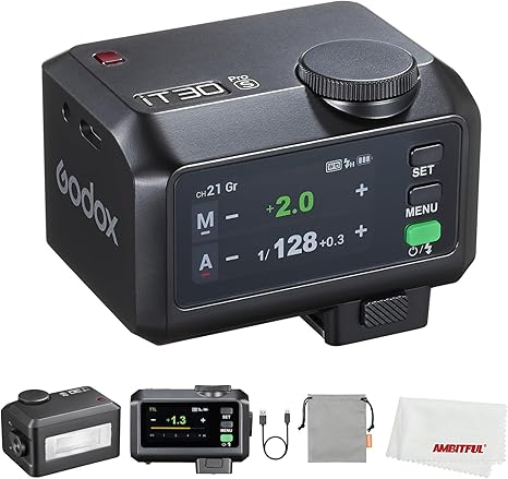 GODOX iT30Pro S iT30ProS Mini Flash for Sony Camera, TTL Auto-Exposure, HSS 1/8000 Seconds, 2.4G Wireless Xsystem, 2.8" Full-Color Touchscreen, Lithium Battery (iT30Pro for Sony)