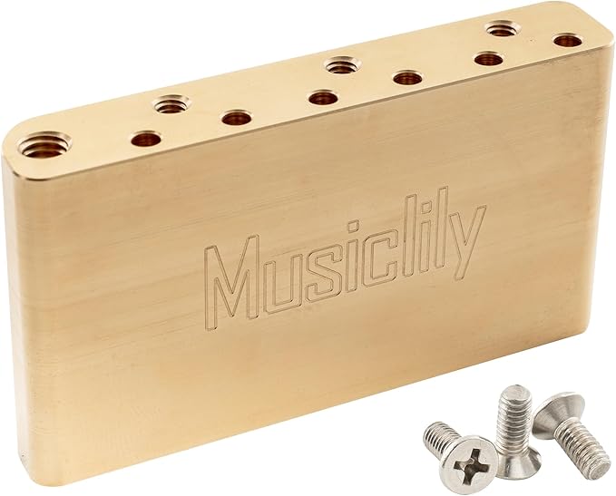 Musiclily Ultra 52.5mm (2-1/16 inch) Full Solid Brass 40mm Guitar Tremolo Block for Indonesia made Squier New after 2019 Classical Vibe Electric Guitar Bridge