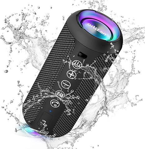 Ortizan Portable Bluetooth Speaker (1nd Gen), IPX7 Waterproof, Wireless, Big Sound and Deep Bass, TWS Pairing, 30Hrs of Playtime, for Home/Party/Outdoor/Beach, Birthday Gifts for Men Women - Black