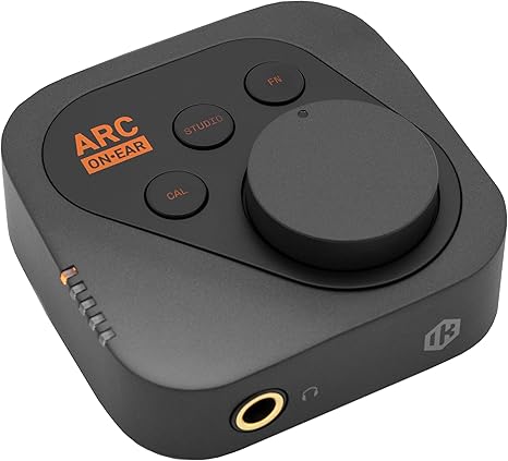 IK Multimedia ARC ON•EAR Portable Headphone Correction System Studio Monitoring DAC Amplifier Virtual Speakers Calibration Profiles 250+ Headphones Standalone Presets