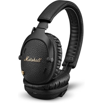 Marshall Monitor III A.N.C. Over-Ear Bluetooth Headphones - Active Noise Cancelling with Microphone | 100+ Hrs Wireless Playtime | Lightweight, Foldable Design for Travel - Black