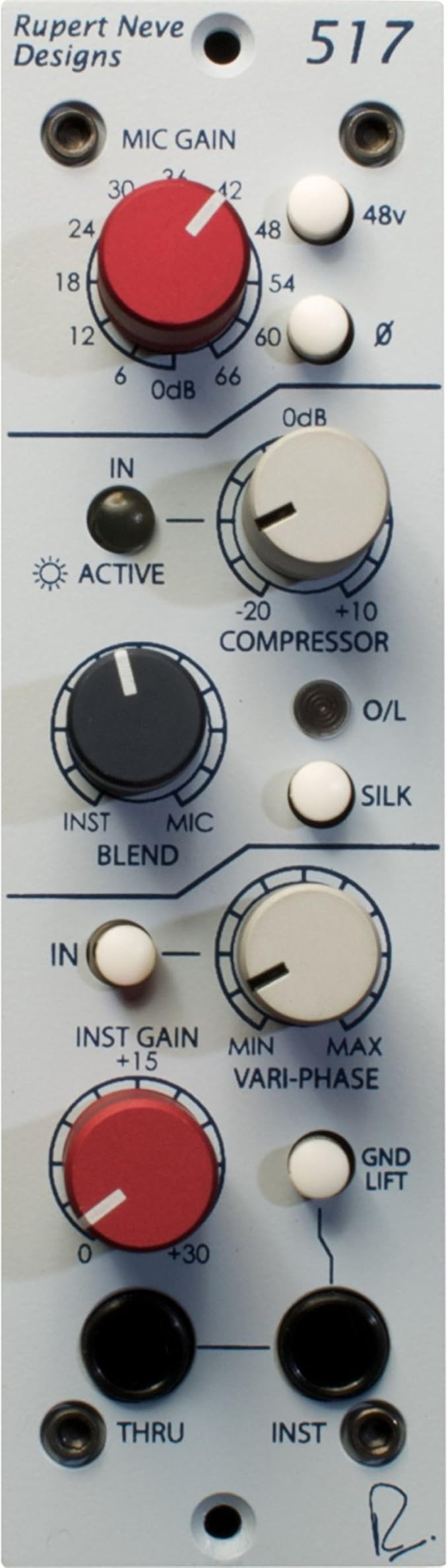 Rupert Neve Designs Portable 517: 500 Series Mic Pre / DI / Comp USB Interface