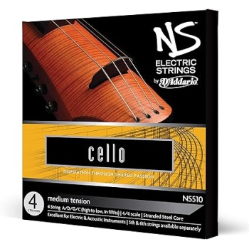 D'Addario NS Electric Cello String Set, 4/4 Scale, Medium Tension