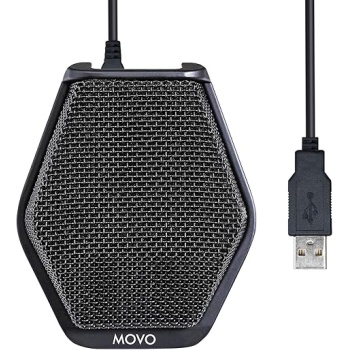 Movo MC1000 Conference USB Microphone for Computer Desktop and Laptop with 180° / 20' Long Pick up Range Compatible with Windows and Mac for Dictation, Recording, YouTube, Conference Call, Skype