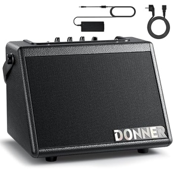Donner Mini Electric Drum Amp 20W, Wireless Electronic Drum Amplifier Keyboard Speaker DDA-20 Portable for Home Practice