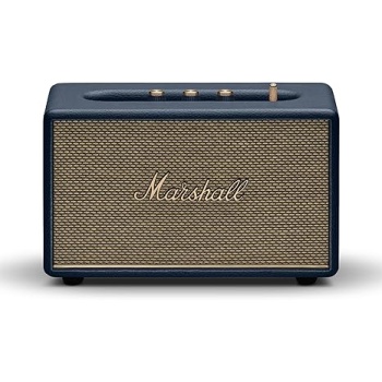 Marshall Acton III Bluetooth Home Speaker - Loud Stereo Sound with Bass and Treble Controls | Plug-in Powered | 3.5 mm Aux Input - Midnight Blue
