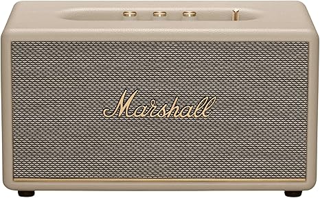 Marshall Stanmore III Bluetooth Home Speaker - Wireless Plug-In Bookshelf Speaker | Loud Stereo Sound with Bass and Treble Controls | Record Player Compatible with RCA or 3.5 mm Input - Cream