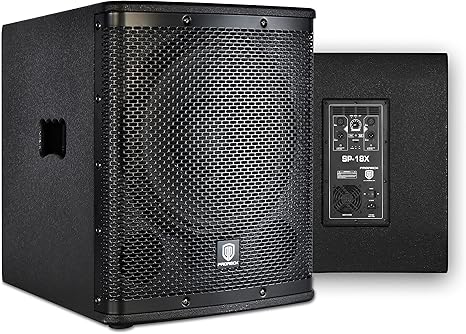 PRORECK SP-18X Active Powered PA DJ Subwoofer Cabinet 18 inch 3000W P.M.P.O with Class-D Amplifier, 3 DSP Presets-Monitor, Coil Bass Reinforcement, Black, for Wedding, Party, Concert, Church (One Sub)