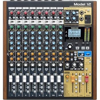 Tascam Model 12 All-in-One 12-track Digital Multitrack Mixing and Recording Studio, Mixer, USB Audio Interface and DAW Controller